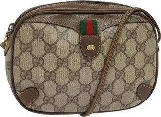 Gucci Pre-owned Leather gucci-bags - Dames - Vintage Schoudertas - Beige - ONE Size - Leer - Vintage