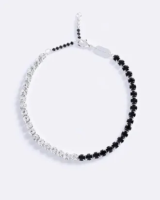 Emma Pills Double Love Choker in Clear/black at Nordstrom, Size 15