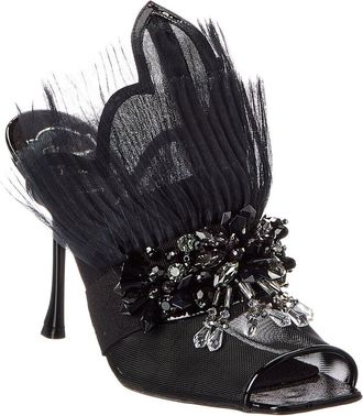 Roger Vivier Grande Mesh & Patent Sandal