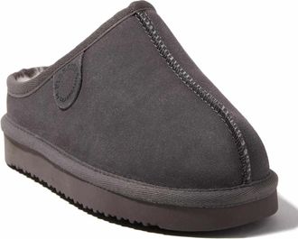 Dearfoams Fireside By Dearfoams Womens Greta Genuine Shearling Clog Slipper