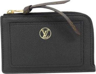 Louis Vuitton Pre-owned Wallets, female, Black, Size: ONE SIZE Pre-owned Porte Carte Locky Calf Card Case Coin Case