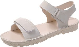 Generic Women Flat Sandals Solid Color Espadrille Sandals Casual Strap Sandal Fashion Suede Sandal Hand-Stiched Walking Shoes Non Slip Work Shoes Slingback Bu