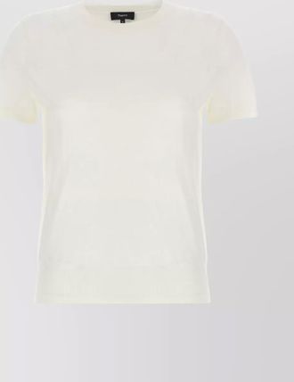 Theory wool short-sleeve knitted top