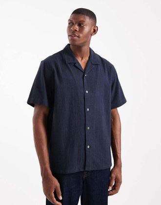 Levi's Sunset Camp - Camicia a maniche corte blu navy a quadri