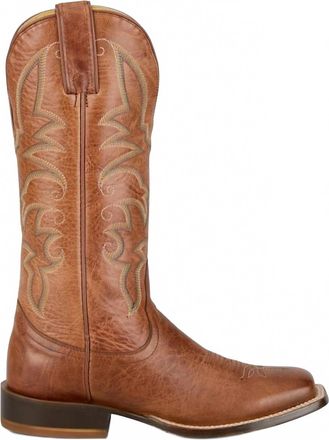 Tony Lama Womens Helena Goat Wide Square Toe Boot In Cognac /brown
