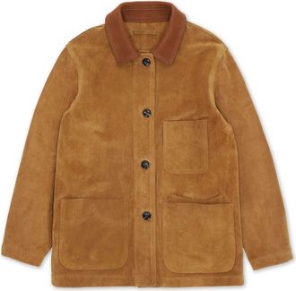 Fortela Montana Work Suede Leather Jacket in Camel at Nordstrom, Size 40 Eu