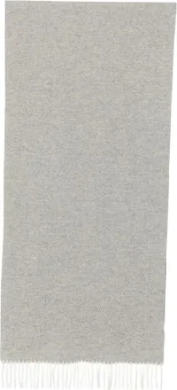 La Fileria Herringbone-patterned Fringed Scarf