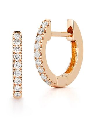 Nephora 14K 0.09 Ct. Tw. Diamond Huggie Earrings