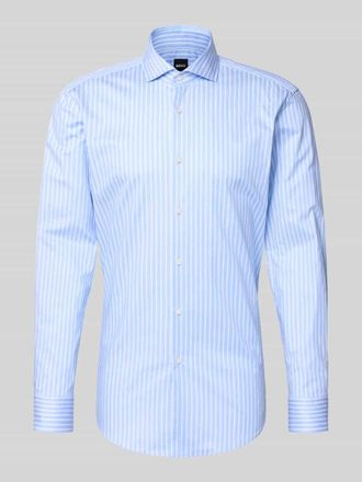 HUGO BOSS Slim Fit Businesshemd aus Baumwoll-Mix Modell HANK-SP-C1 in Blau, Gr&ouml;&szlig;e 38