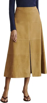 Tanya Taylor Hudson Suede Skirt