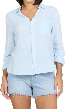Dear John Denim Gaia Gauze Button Down Shirt In Sky