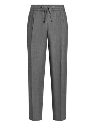 Dolce & Gabbana linen tapered trousers - Grey