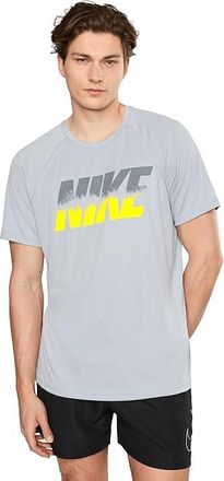 Nike Hydroguard Dip Dye Dri-FIT UV Short Sleeve Top Mens Swimwear Wolf Grey : 2XL, Polyester