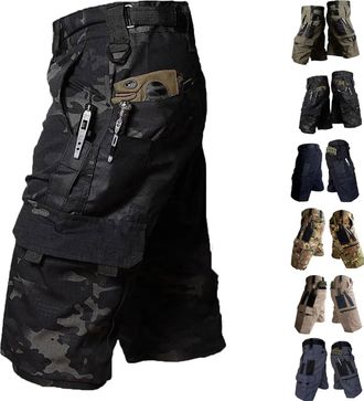 Generic KangoSport Mens Outdoor Shorts, Tactical Camouflage Cargo Short, Lightweight Quick-Dry Multi-Pocket Overalls Shorts (Camouflage-B,3XL)