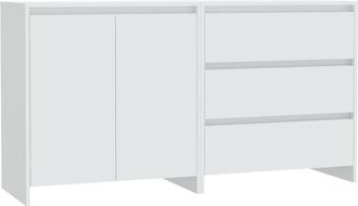 vidaXL Vidaxl - Aparador de 2 piezas madera manufacturada blanca