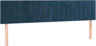 vidaXL Cabeceros 2 Unidades De Terciopelo Azul Oscuro 80x5x78/88 Cm Vidaxl