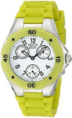 Invicta Angel Multi-Function White Dial Lime Green Silicone Ladies Watch 18793