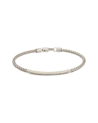 Meshmerise 18K Plated 0.10 Ct. Tw. Diamond Bangle Bracelet