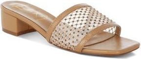 London Rag Kenzia Rhinestone Studded Sandal in Beige at Nordstrom Rack, Size 7.5