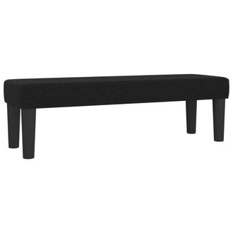 vidaXL Banco De Tela Negro 100x30x30 Cm Vidaxl