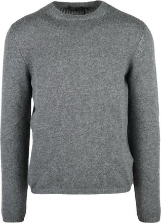 Prada Pullover Girocollo - Heren - Cashmere truien - Grijs - M - Kasjmier - Truien & Vesten