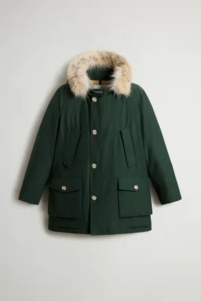 Woolrich uomo Arctic Parka in Ramar Cloth con pelliccia removibile Verde Taglia XXL