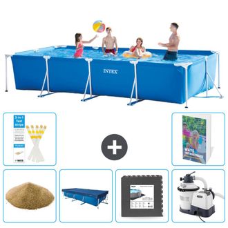 Intex Piscina Con Estructura Rectangular - 450x220x84 Cm - 7-piezas S6