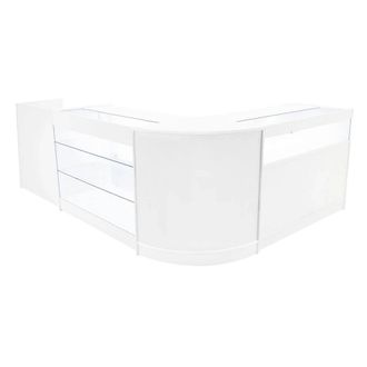 MonsterShop Polaris LED Shop Counter Set K1200, B1200, TB60 & CM60 - White