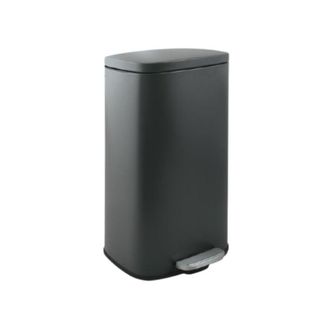 Spirella Spirella - Papelera De Cocina Con Pedal De Gran Capacidad Acero Akira 50l Gris Mate