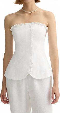 Poss&eacute; Florence Strapless Top In Ivory