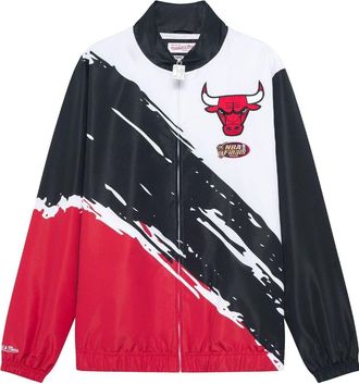 Mitchell & Ness x NBA Chicago Bulls Full-Zip Windbreaker Jacket Black OJZP3414-CBUYYPPPMTWH