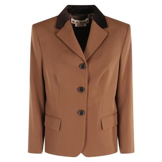 Marni Jassen, Dames, Bruin, S, Stijlvolle Jas voor Mannen