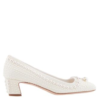 Jimmy Choo London Elme 45 Pearl Embellished Pumps, Brand Size 36 ( US Size 6 )