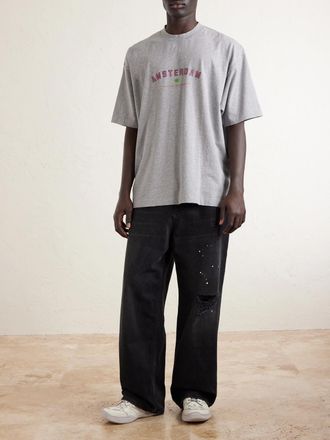 VETEMENTS Amsterdam Printed Cotton-Jersey T-Shirt