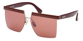 Max Mara MM0071 69S Womens Sunglasses Burgundy Size 60
