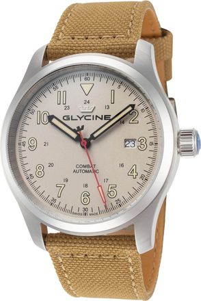 Glycine Combat Field Automatic Beige Dial Mens Watch GL0580