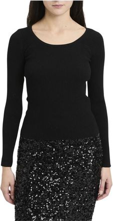 Marella Dilly Gebreid Breiwerk - Dames - Ronde hals truien - Zwart - L - Polyester - Truien & Vesten