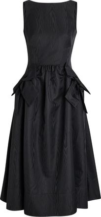 Rebecca Vallance Narcissa Jacquard Taffeta Midi Dress - Black - 16 (UK16 / XL)
