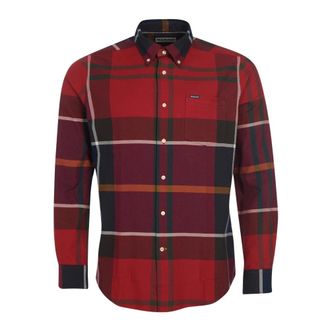 Barbour Rood Getailleerd Overhemd Twill Weefsel - Heren - Casual Overhemden - Rood - M - Leer - Overhemden