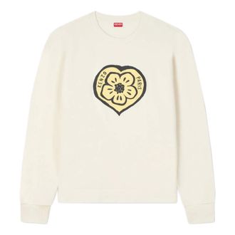 Kenzo Sweatshirts, male, White, Size: XL Boke Heart Sweatshirt