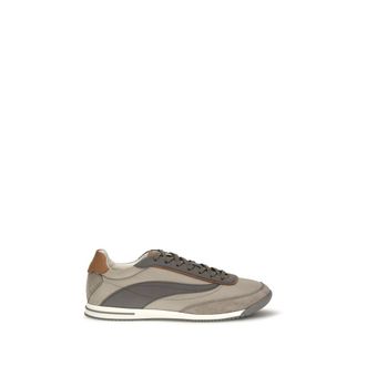 Brunello Cucinelli Beige Suede Leather Mens Sneakers