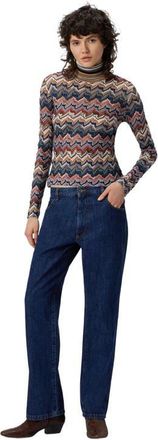 Missoni Slim Fit High-neck Sweater In Embroidered Lace in Multicoloured at Nordstrom, Size 44 It
