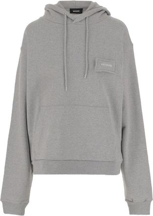 We11done Hooded Cotton Sweatshirt With Embroidered Logo And Pouch Pocket