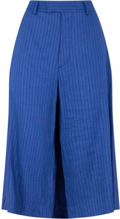 Moschino High-Waist Wijde Broek - Heren - Wijde Broeken - Blauw - M - Polyester - Broeken