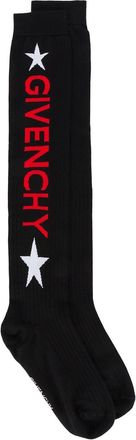 Givenchy Calzini lunghi con logo - Nero
