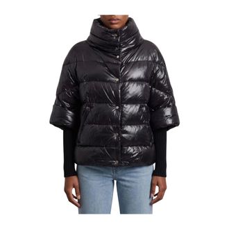 Herno Dames, Jassen, Zwart, Maat: XS Leer