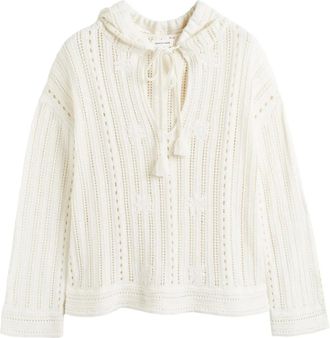 Chinti and Parker x Laura Whitmore Felpa in cotone con cappuccio - Toni neutri