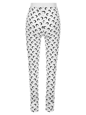 Marine Serre Moon-Printed Jersey Leggings - White