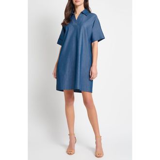 Ming Wang A-Line Shift Dress in Chambray at Nordstrom Rack, Size Xx-Small