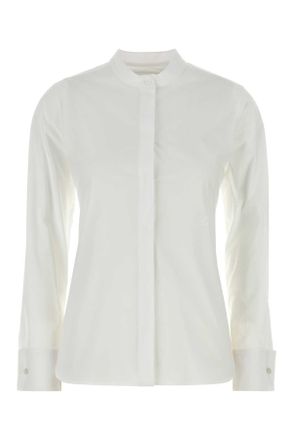 Max Mara White Stretch Poplin Shirt